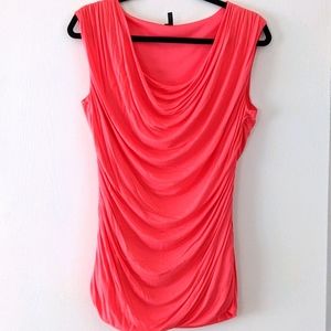 Draped sleeveless blouse